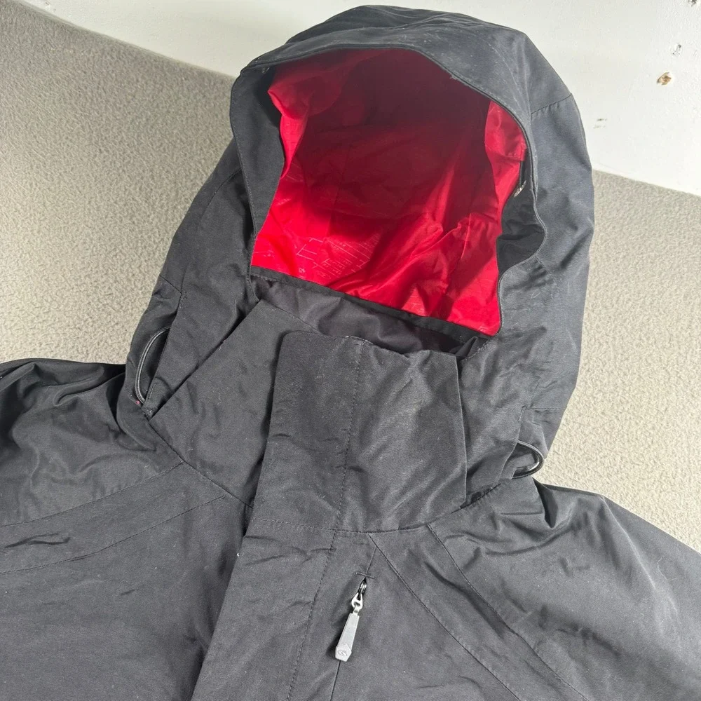 Bonfire Fusion T10 Snowboard Jacket Mens MD Black Hooded Waterproof Ski Coat